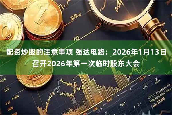 配资炒股的注意事项 强达电路：2026年1月13日召开2026年第一次临时股东大会